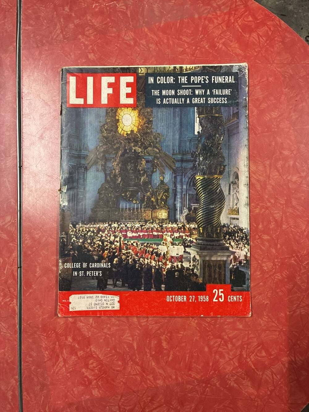 LIFE Magazine October 27 1958 College of Cardinals in St. Peter's